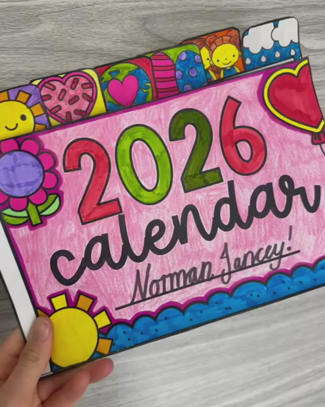 Mother’s Day Gift & Craft from kids | Printable Directed Drawing Present | Editable Monthly Calendar