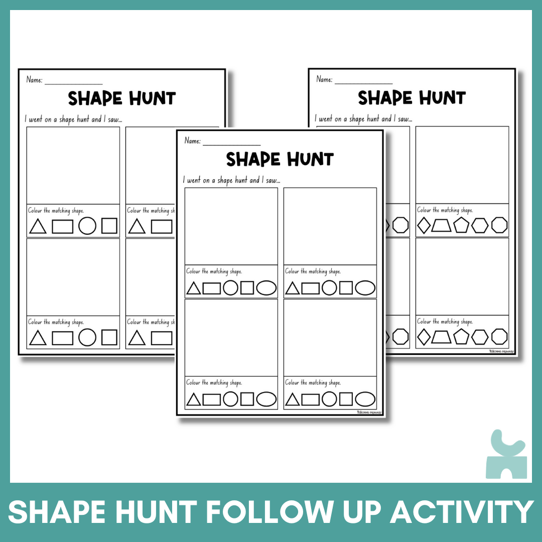 2D Shape Hunt Follow Up Activity | Foundation | Kindergarten | Grade 1