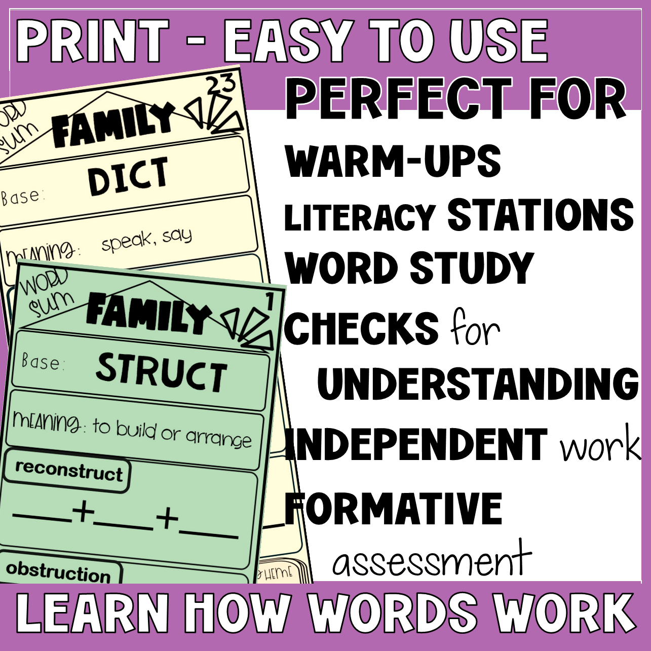 MORPHOLOGY ACTIVITY | TASK CARDS | YEAR 4 - 6