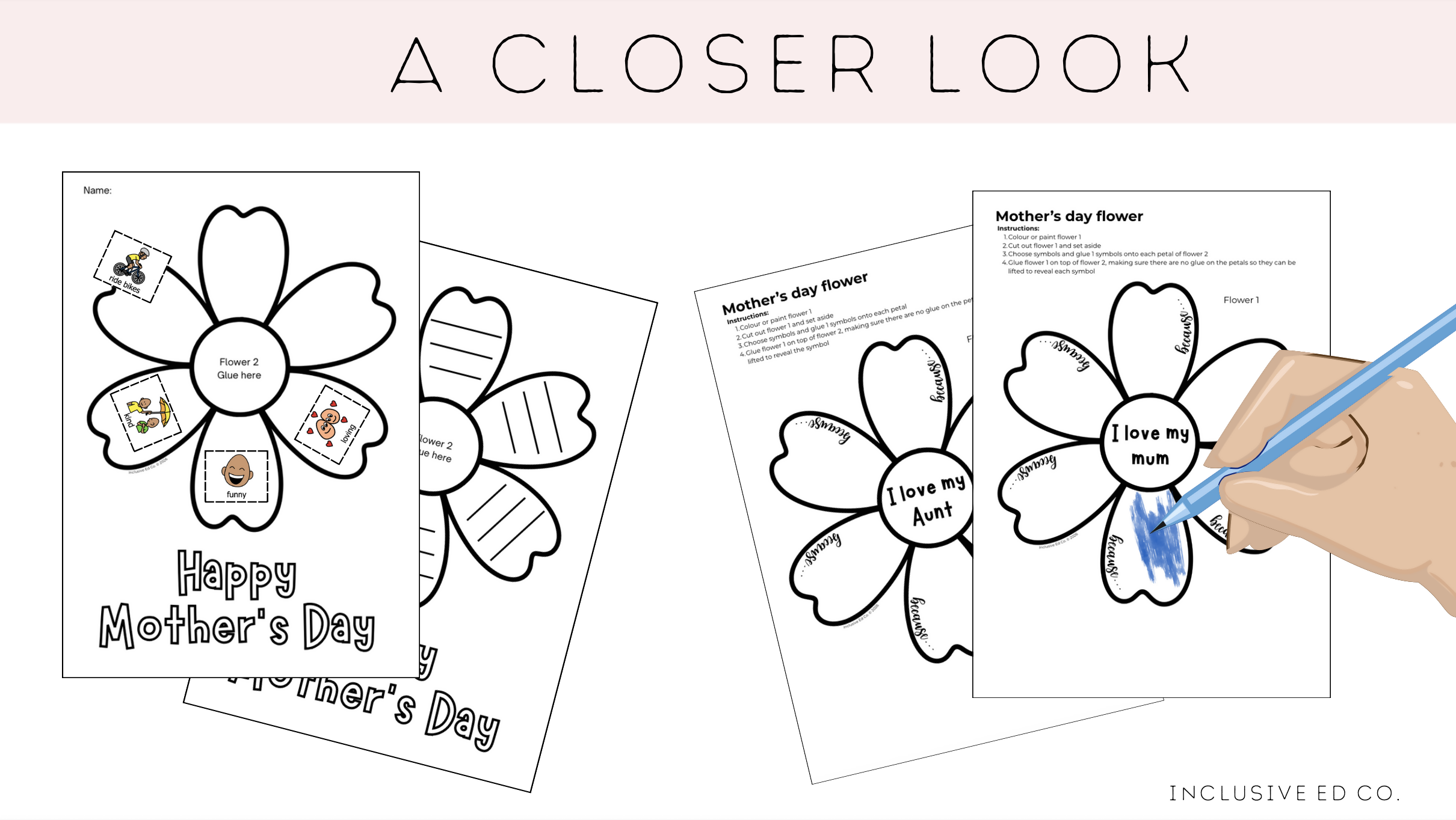 Mother’s Day Craft Activity | Mother's Day Flower Card | BoardMaker Symbols