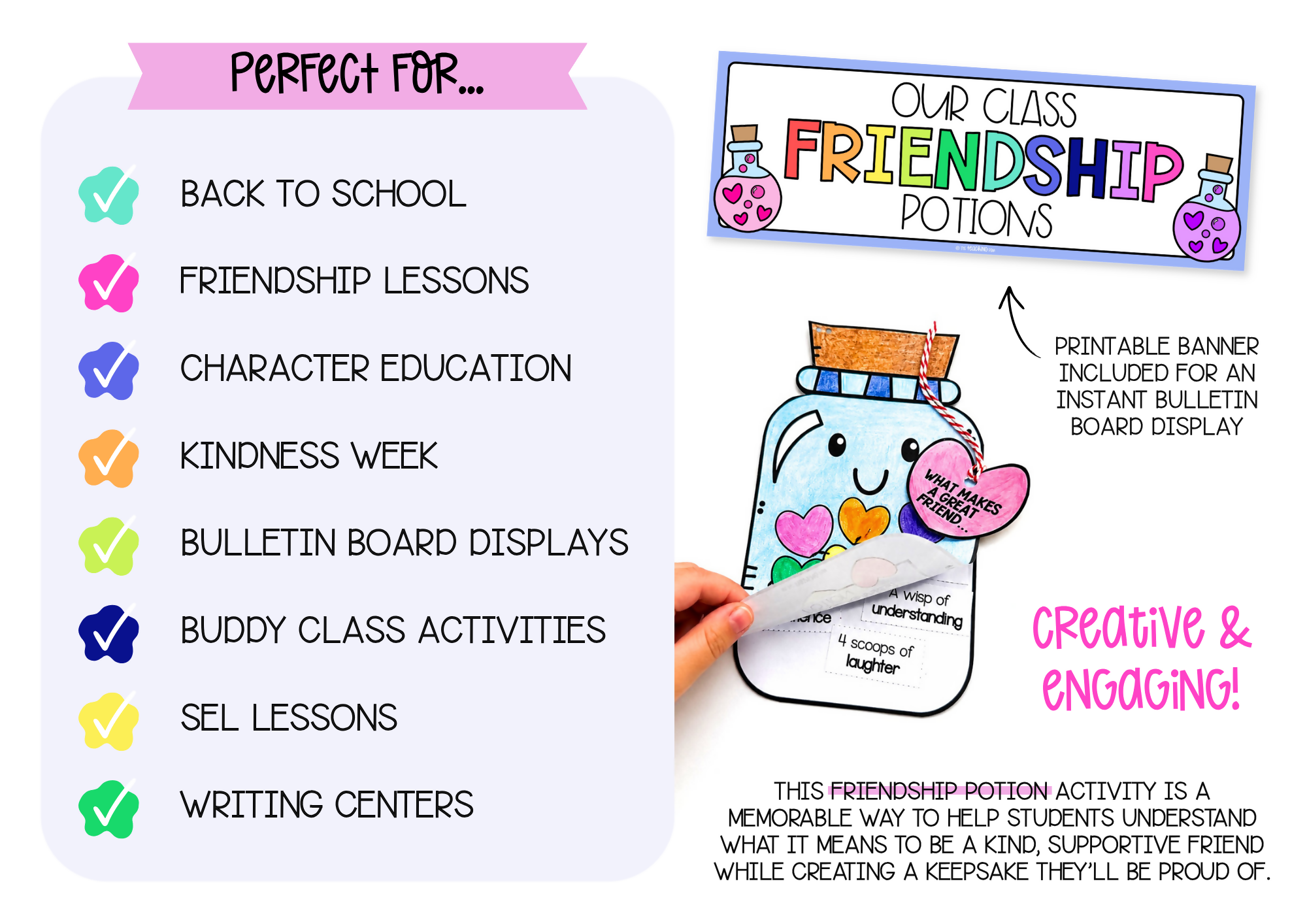 Friendship Potion Craft & Display | Back to School Craft & Procedural Writing Activity