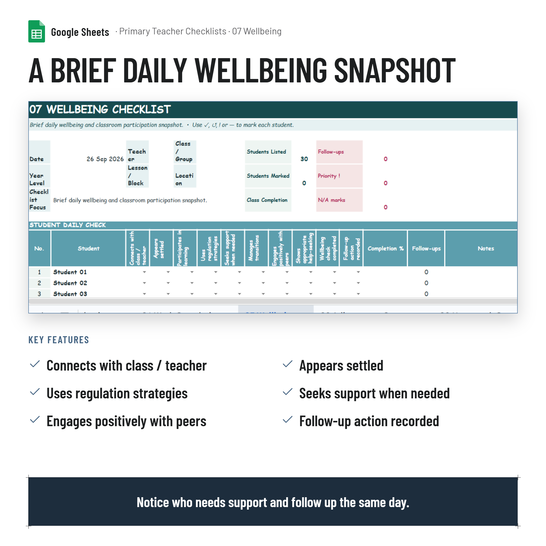 Primary School Teachers Checklist Bundle| Google Sheets| Printable