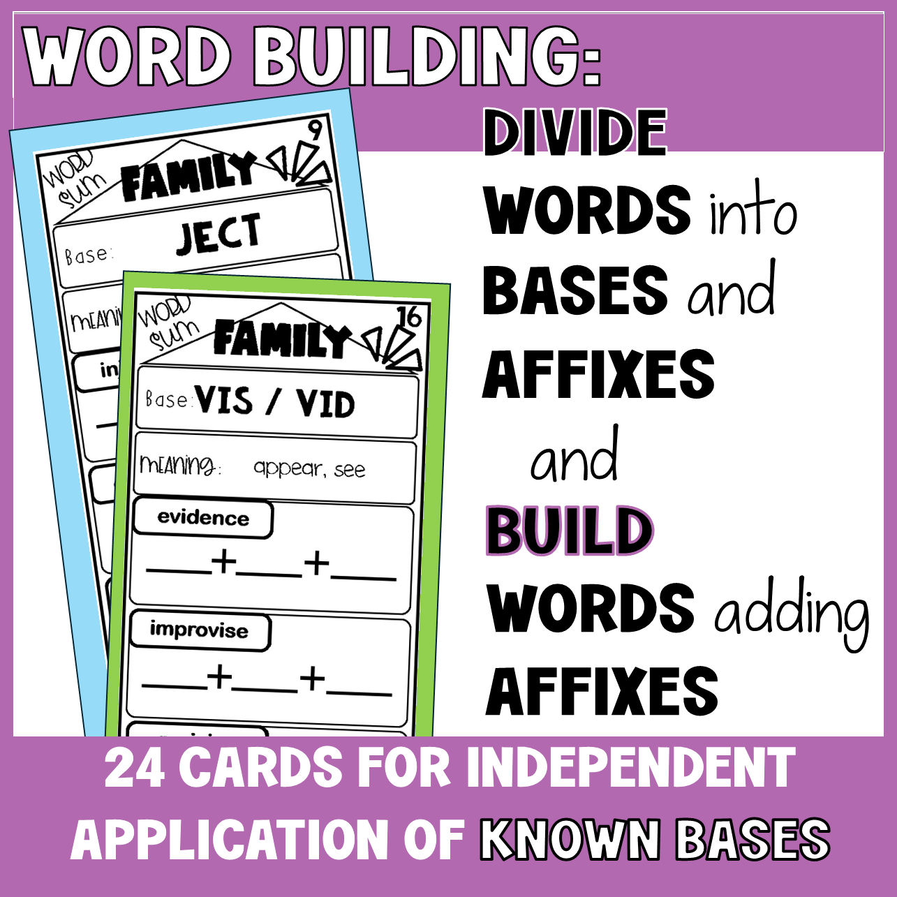 MORPHOLOGY ACTIVITY | TASK CARDS | YEAR 4 - 6