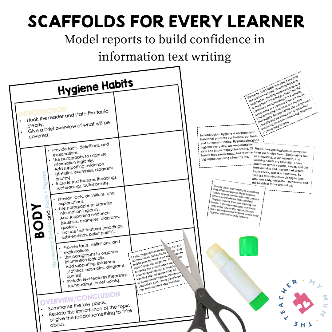 Information Report Writing: I.N.F.O Graphic Organisers