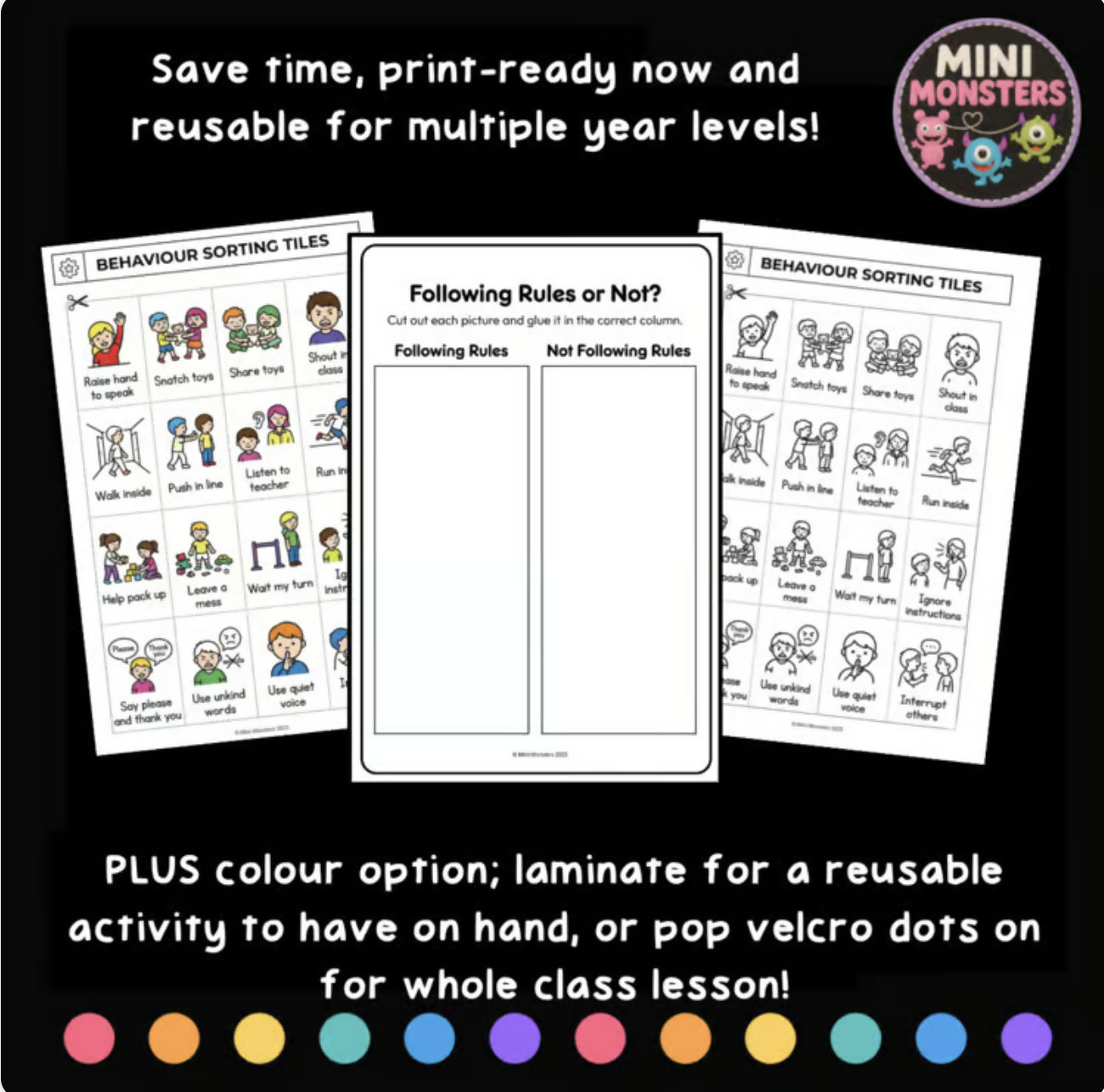 Following Rules Activities | Behaviour Worksheets & Cut-and-Paste Task | Foundation–Year 2 (Australian Curriculum)