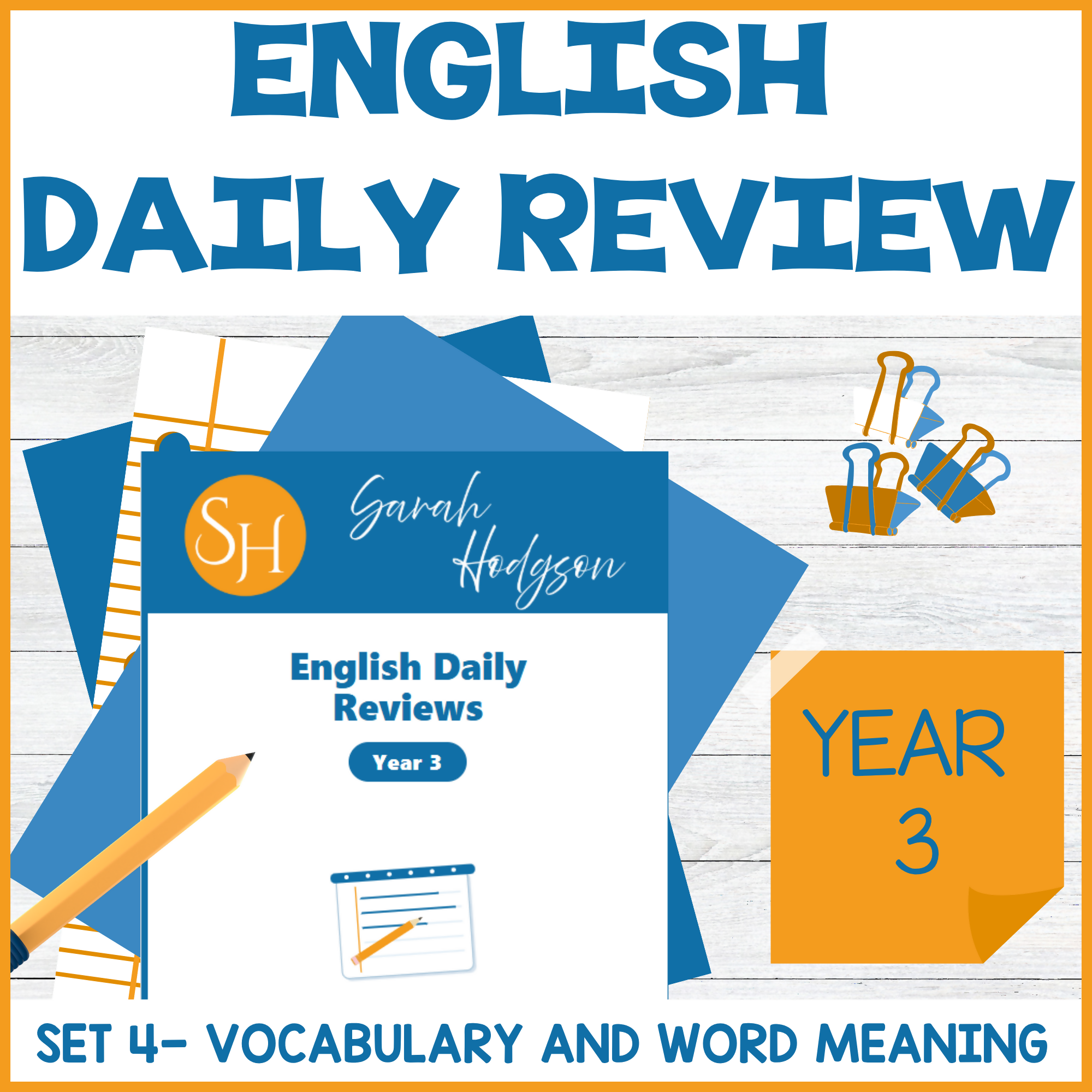 Year 3 English Daily Reviews | Set 4: Vocabulary & Word Meaning