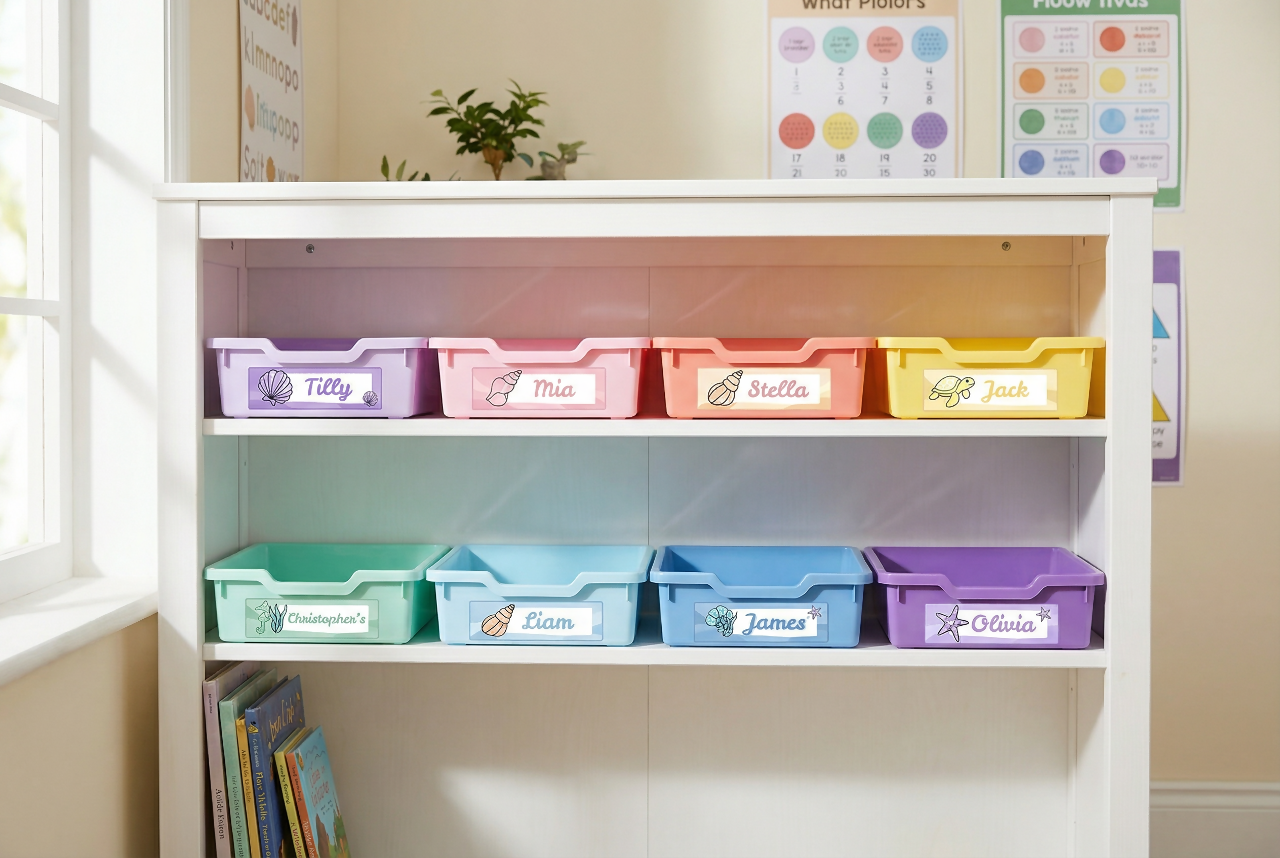 Student Name Labels - Sweet Tides Pastel Ocean