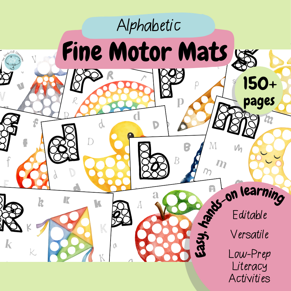 Alphabet Loose Parts Mats | Fine Motor & Phonemic Awareness