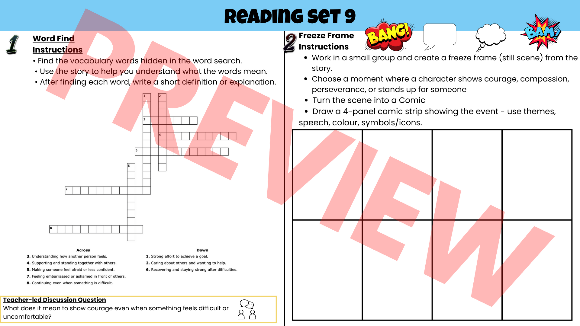 Wonder Novel Study Activities & Worksheets PDF | Reading Comprehension Questions | Grade 4 5 6 Literacy Unit