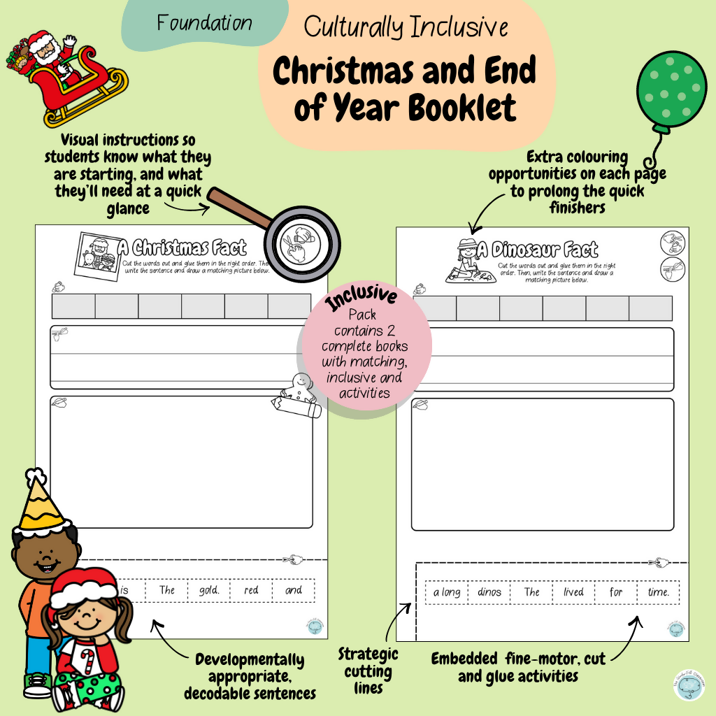 The MEGA F-2 Culturally Inclusive Christmas/End of Year Booklet Bundle