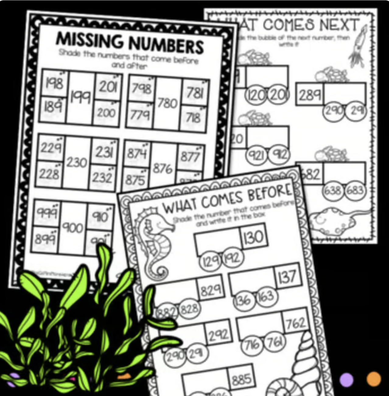 Numbers to 1000 | Before and After | Year 2 Australian Curriculum | Worksheets