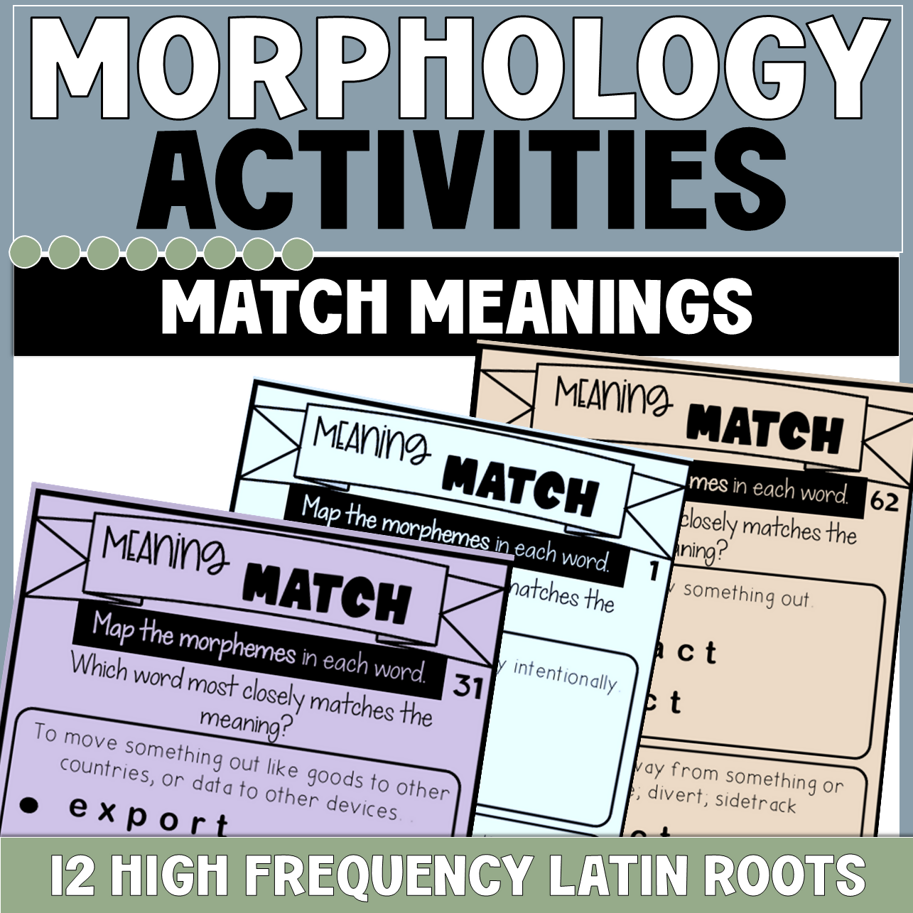 MORPHOLOGY ACTIVITY | LATIN ROOT | YEAR 4 - 6