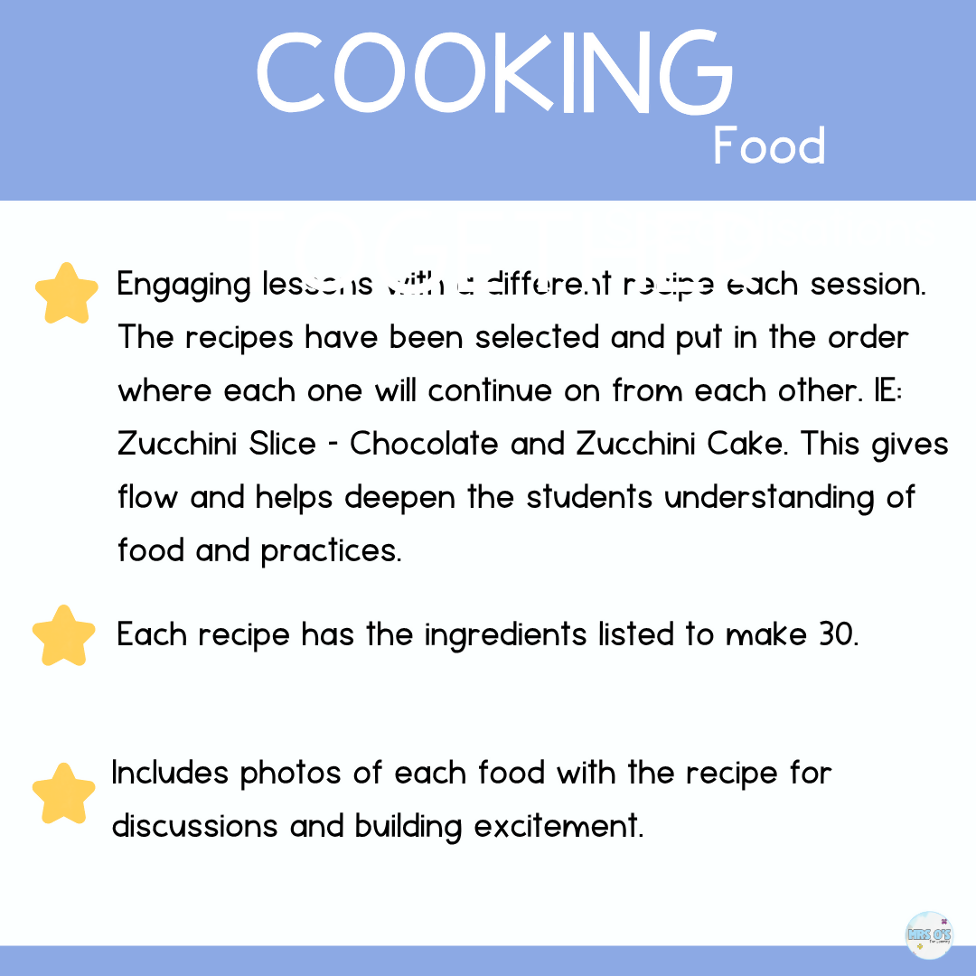 Cooking in Class - Full unit of work.