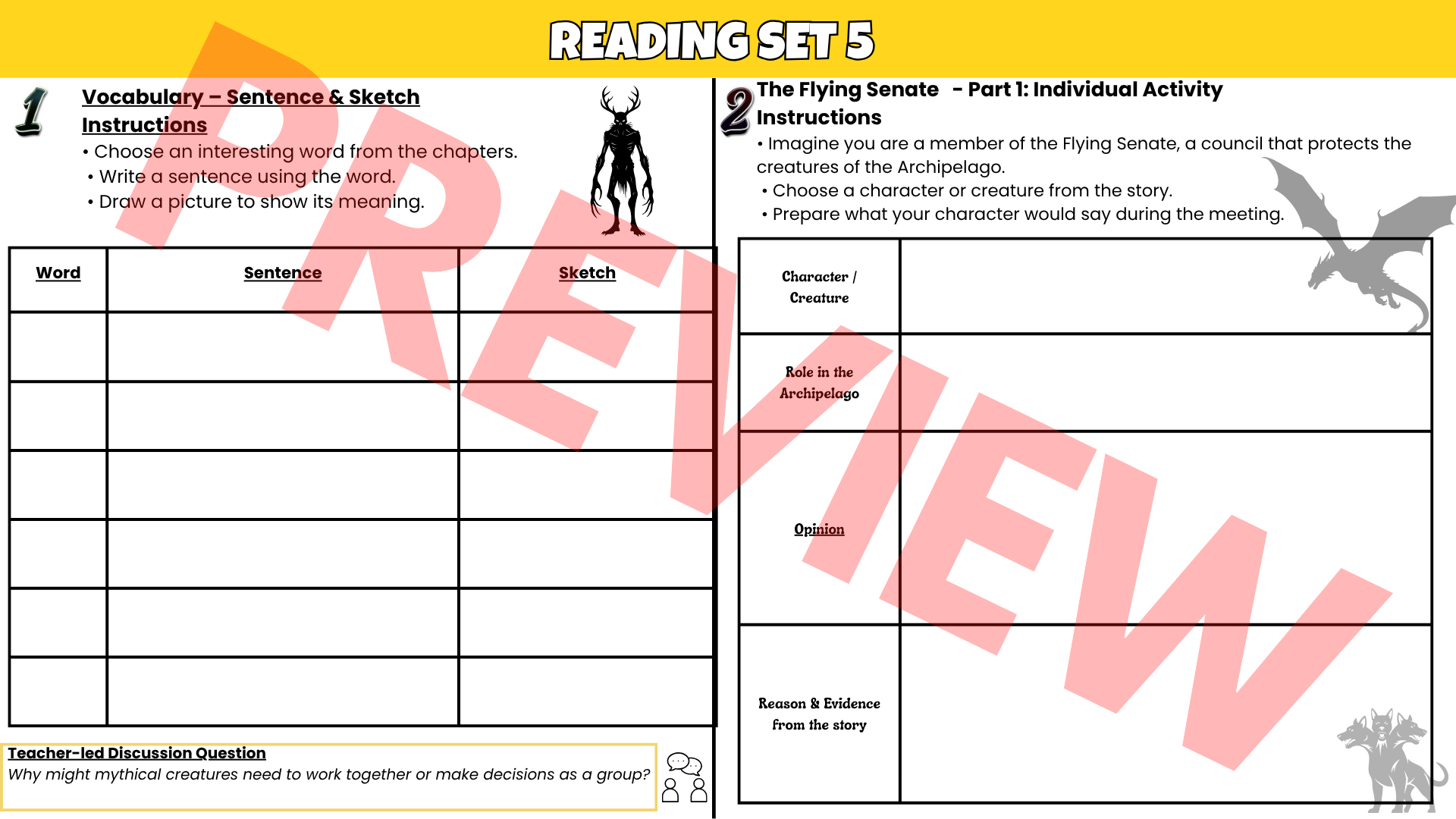 Impossible Creatures Novel Study | Reading Comprehension Activities & Worksheets | Grades 3–6