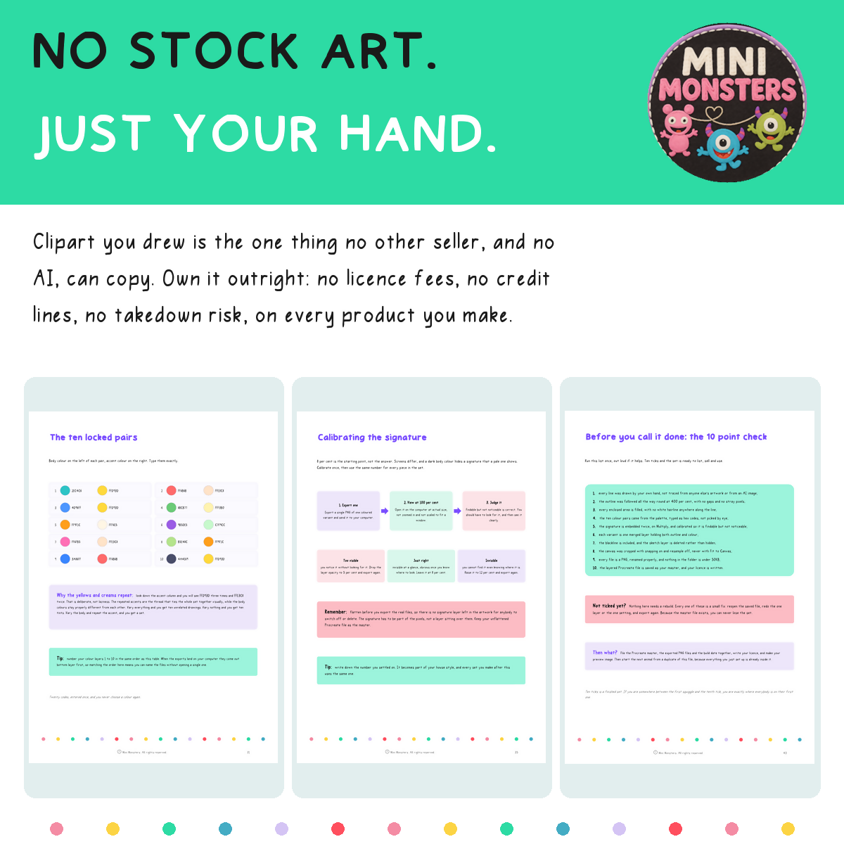 Make Your Own Clipart Guide | Draw Sellable Clipart in Procreate | Own Your Art | Step by Step