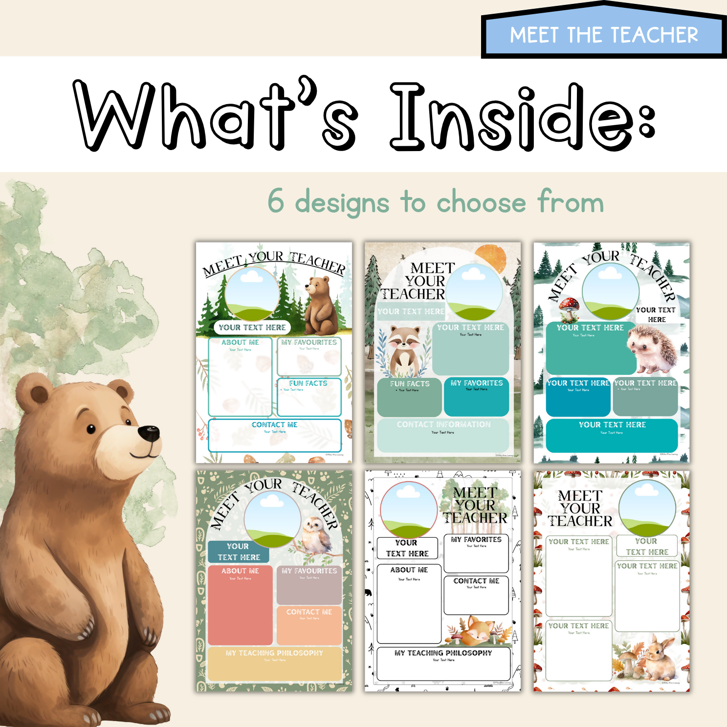 Forest Friends Back to School Bundle I Woodland Pack Decor