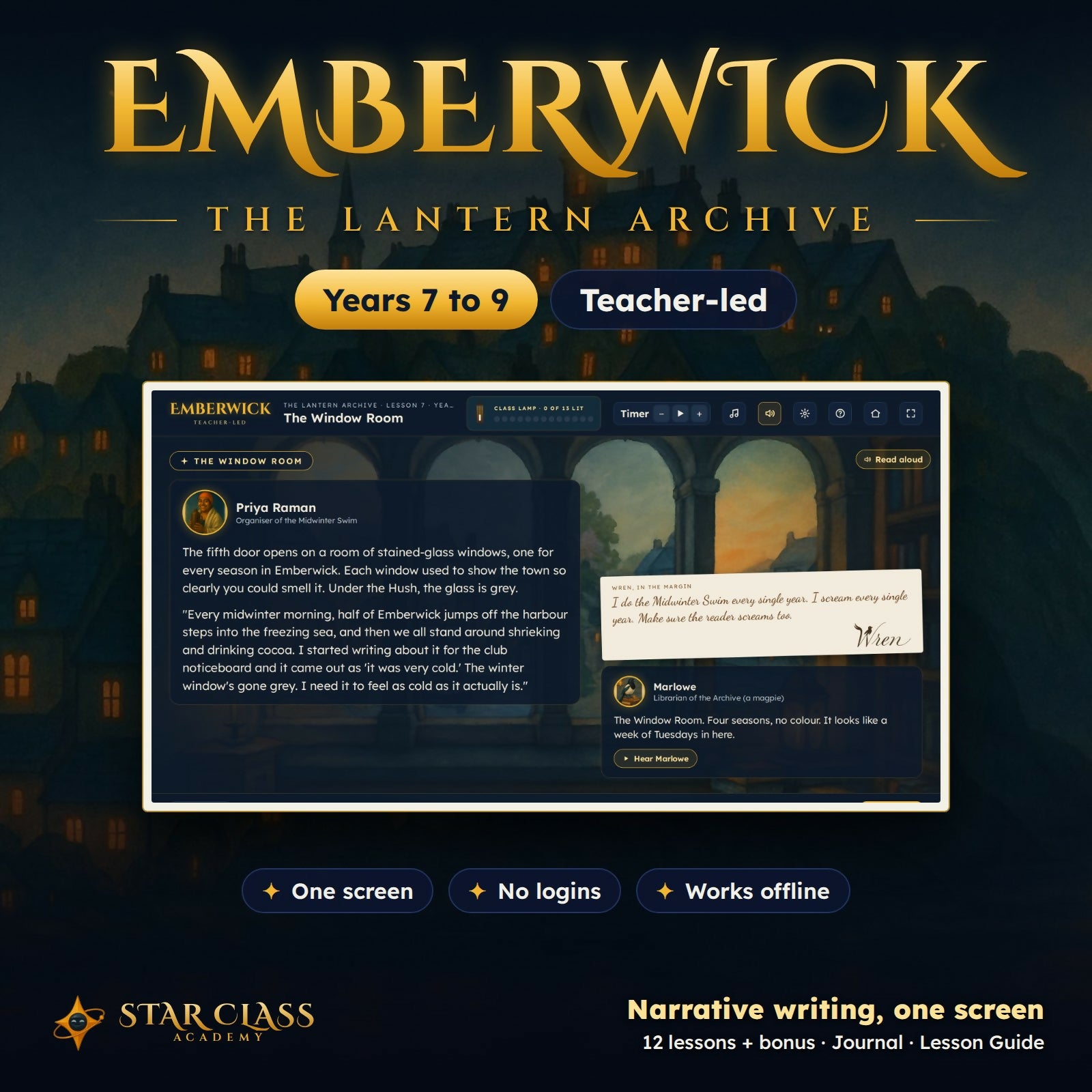 Narrative Writing Unit Grades 7-9 | No Prep Teacher-Led Lessons | Emberwick