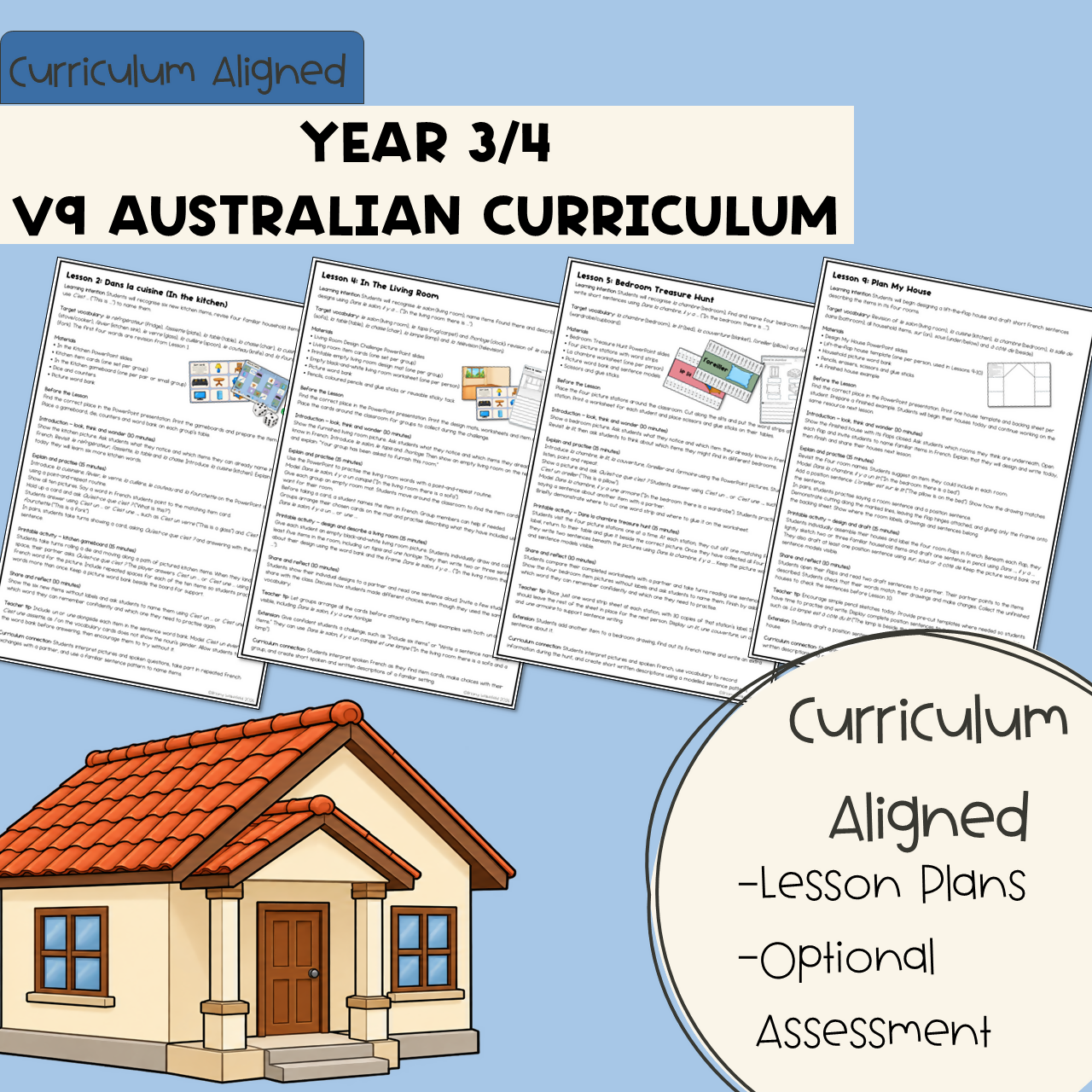 French House Unit | Years 3–4 | Australian Curriculum | PPT, Games & Printables