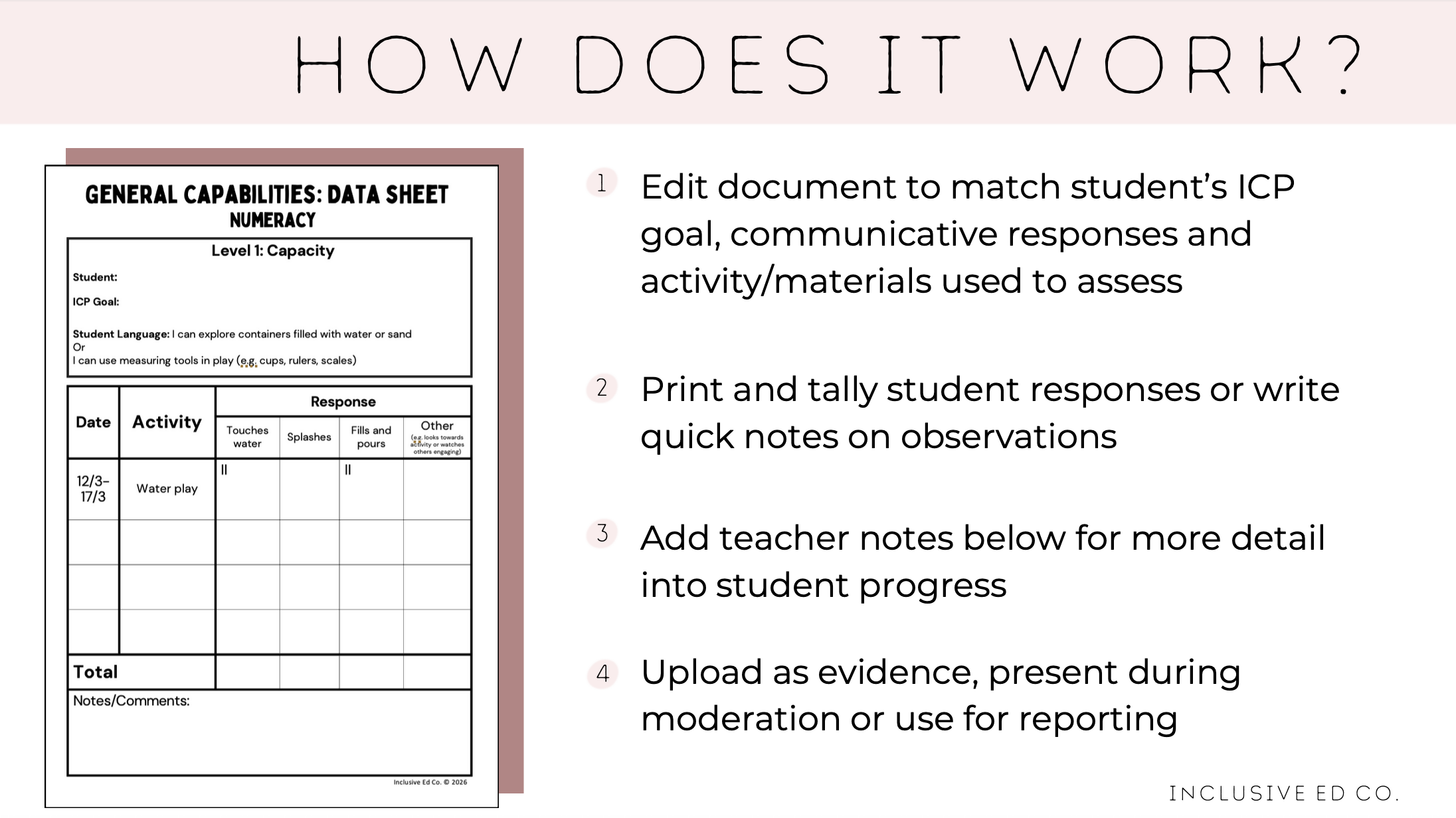 Editable HICP Data Tracking System | ICP Data Collection Sheets