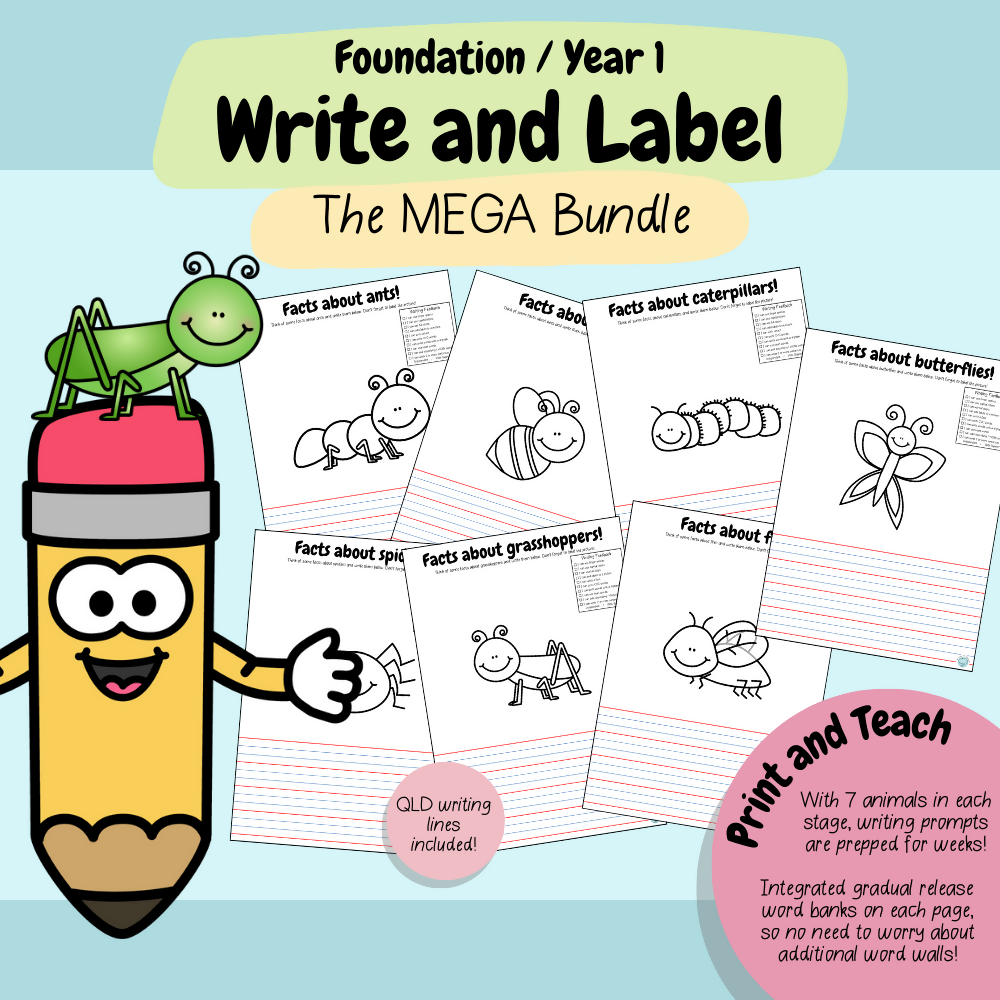 The MEGA Foundation & Year 1 Differentiated Label and Write Bundle