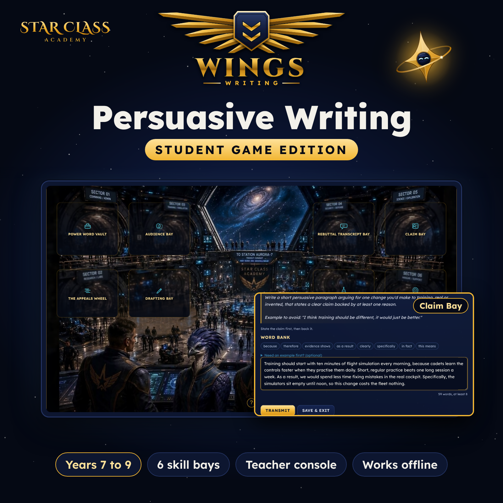 Wings: Persuasive Writing & Speech, Student Game Edition (Years 7 to 9)