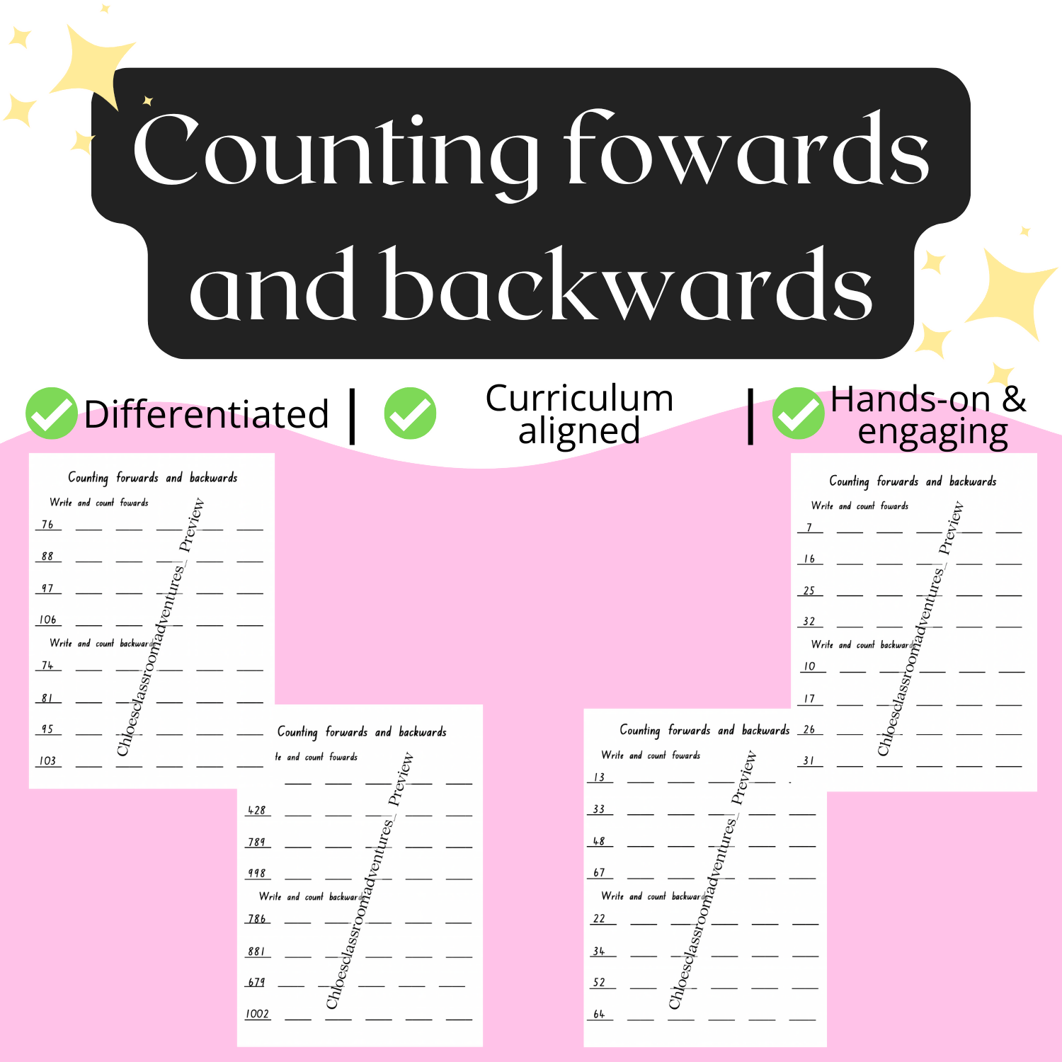 Counting Forwards & Backwards (Various Starting Points)