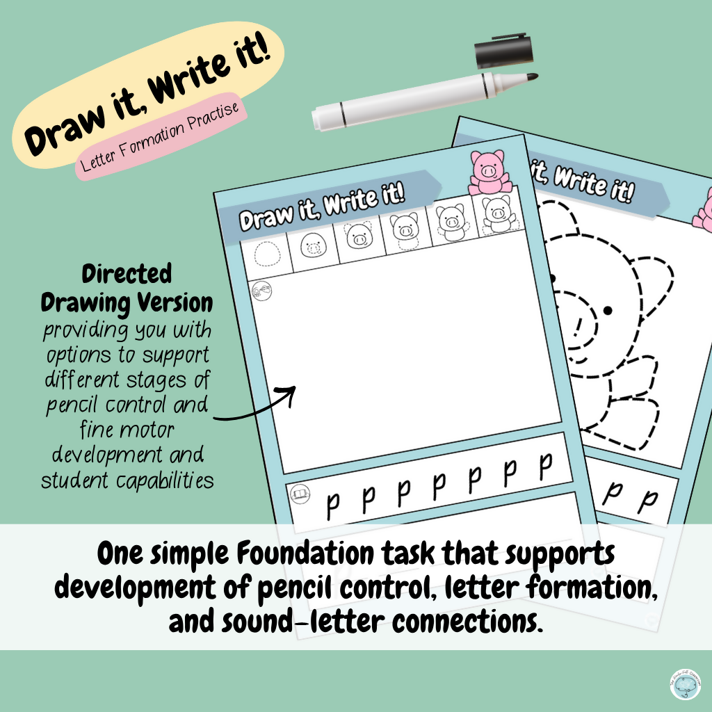 Draw It, Write It | Editable Pencil Control & Letter Formation Practise