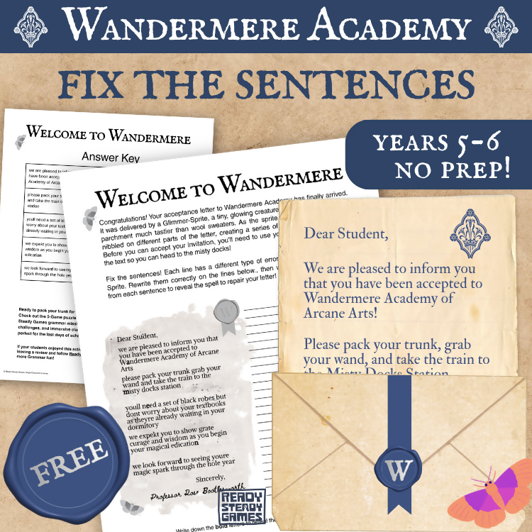 Wandermere Grammar Bundle | 4 Resources, 10 Activities | Years 5-6 English