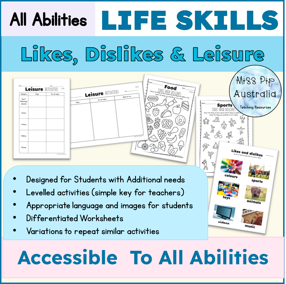 Likes, Dislikes & Leisure | Personal Skills | Life Skills | Education Support