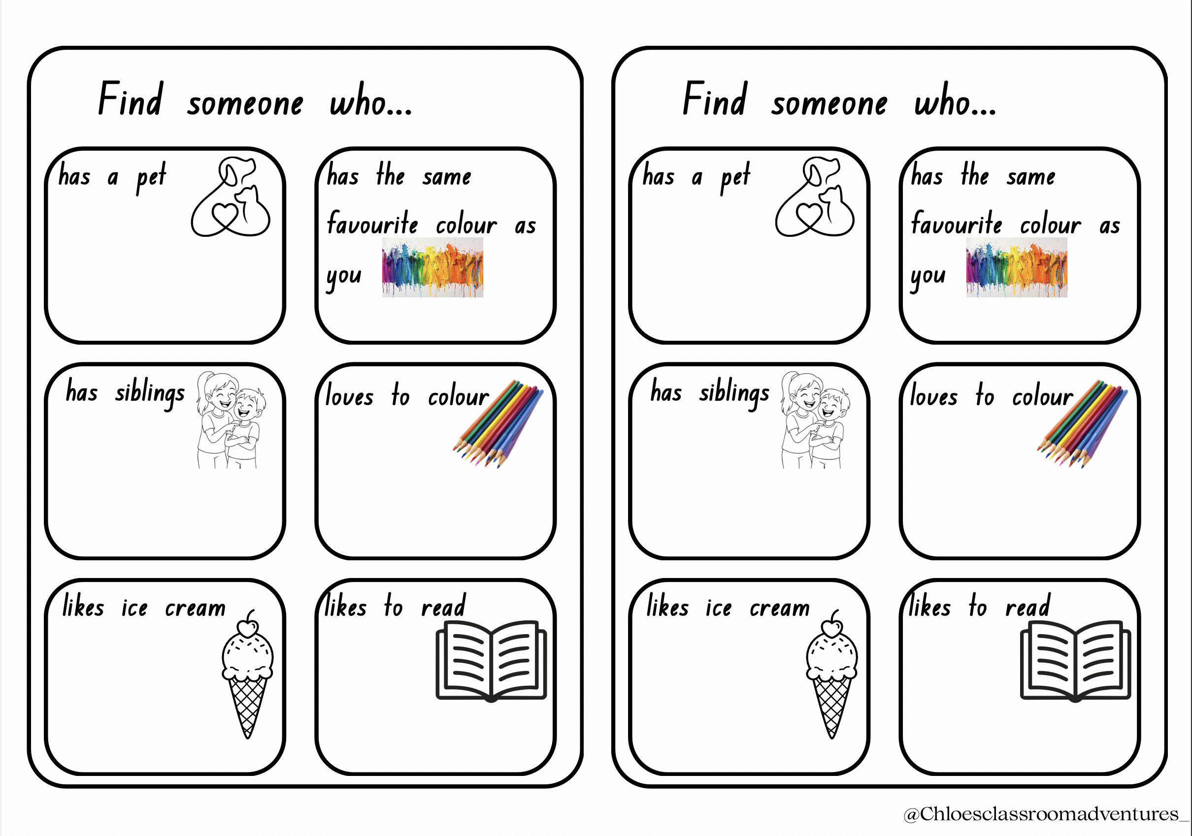Find Someone Who | Classroom Community Builder | Back to School Activity | Bundle Edition