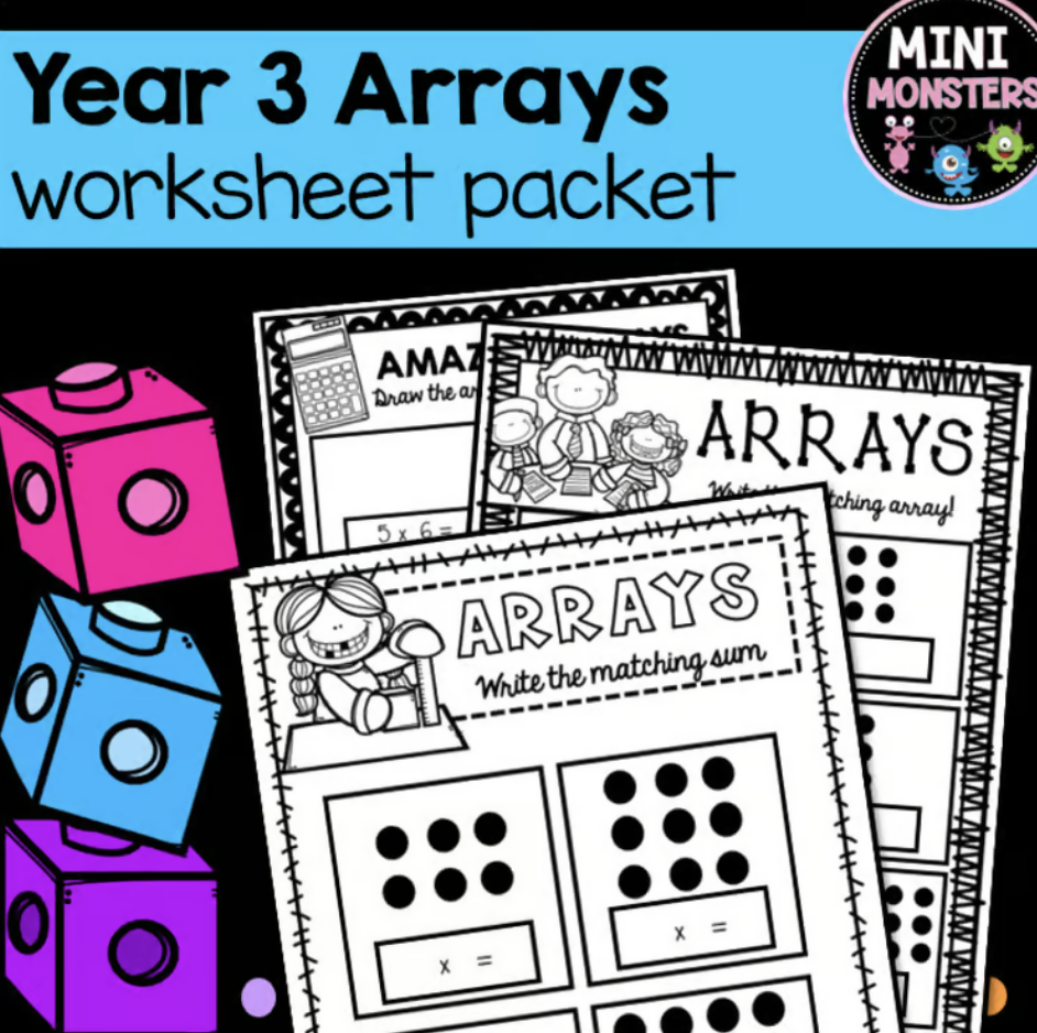 Arrays Worksheets | Year 3 Maths | Multiplication Arrays and Matching Sums