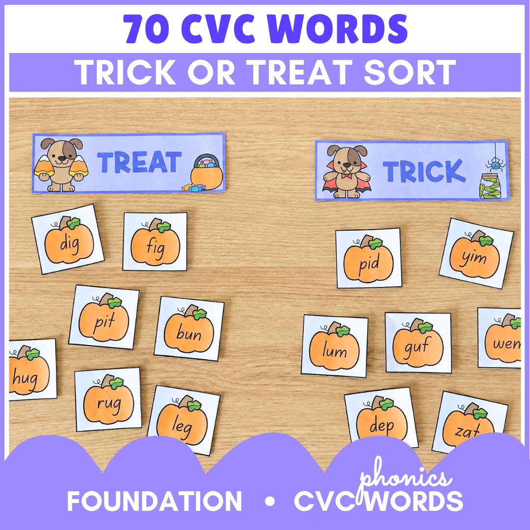 Halloween CVC Words | Phonics Centre