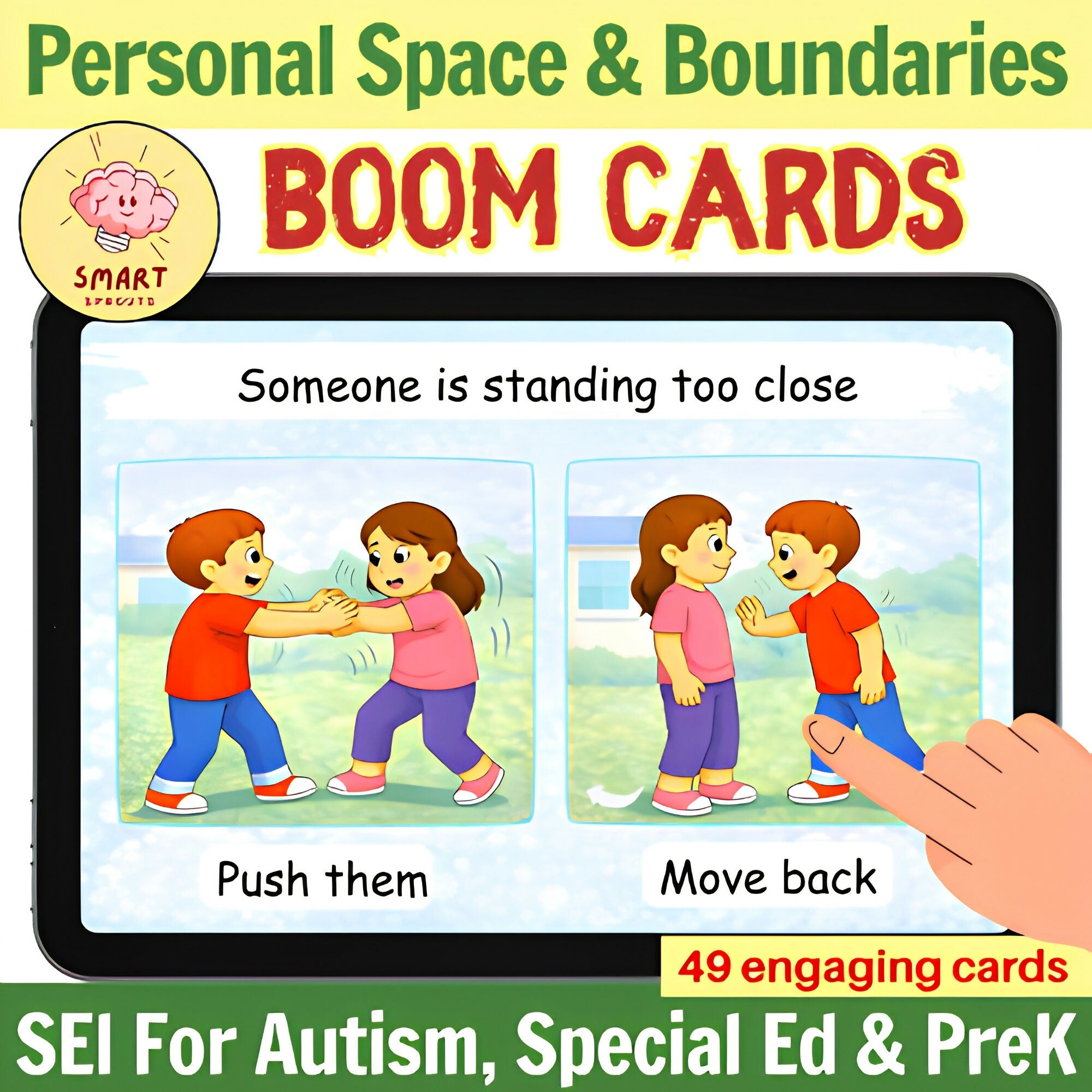 Personal Space & Boundaries Boom Cards | Autism, Special Ed & PreK-1st Grades