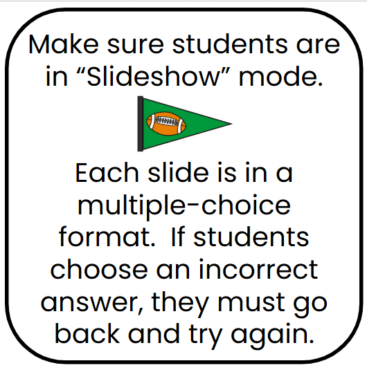 Football-Themed Fractions/Decimals/Percentages Conversion Slide Game - Power Point & Google Slides