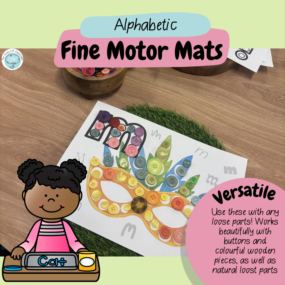 Alphabet Loose Parts Mats | Fine Motor & Phonemic Awareness