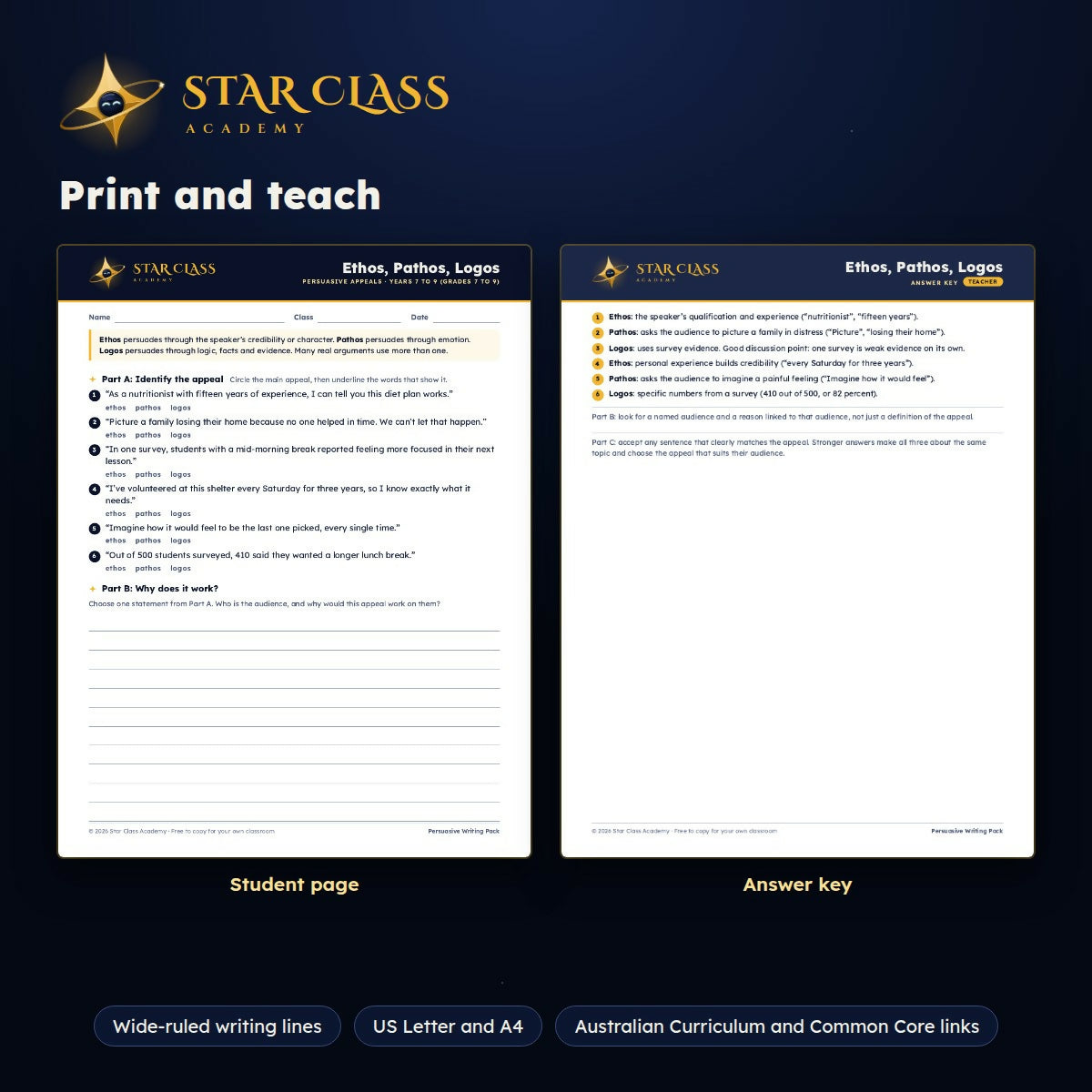 FREE Persuasive Writing Worksheets | Argument & Rhetoric | Grades 7-9
