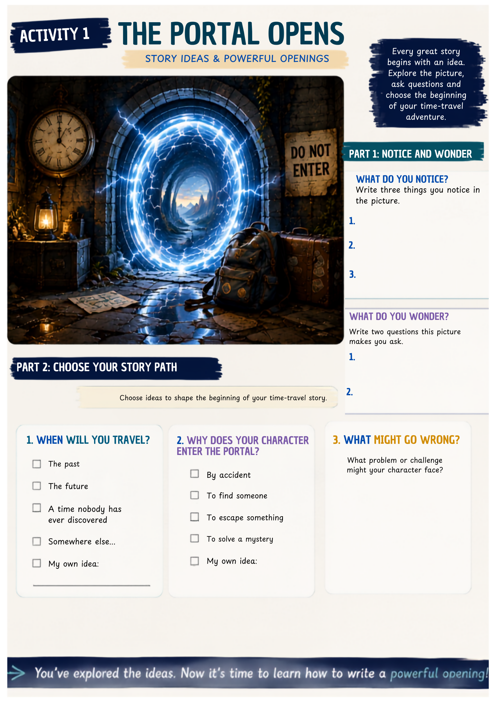 Narrative Writing Unit | Time Travellers | Writing Activities | Grades 3–6