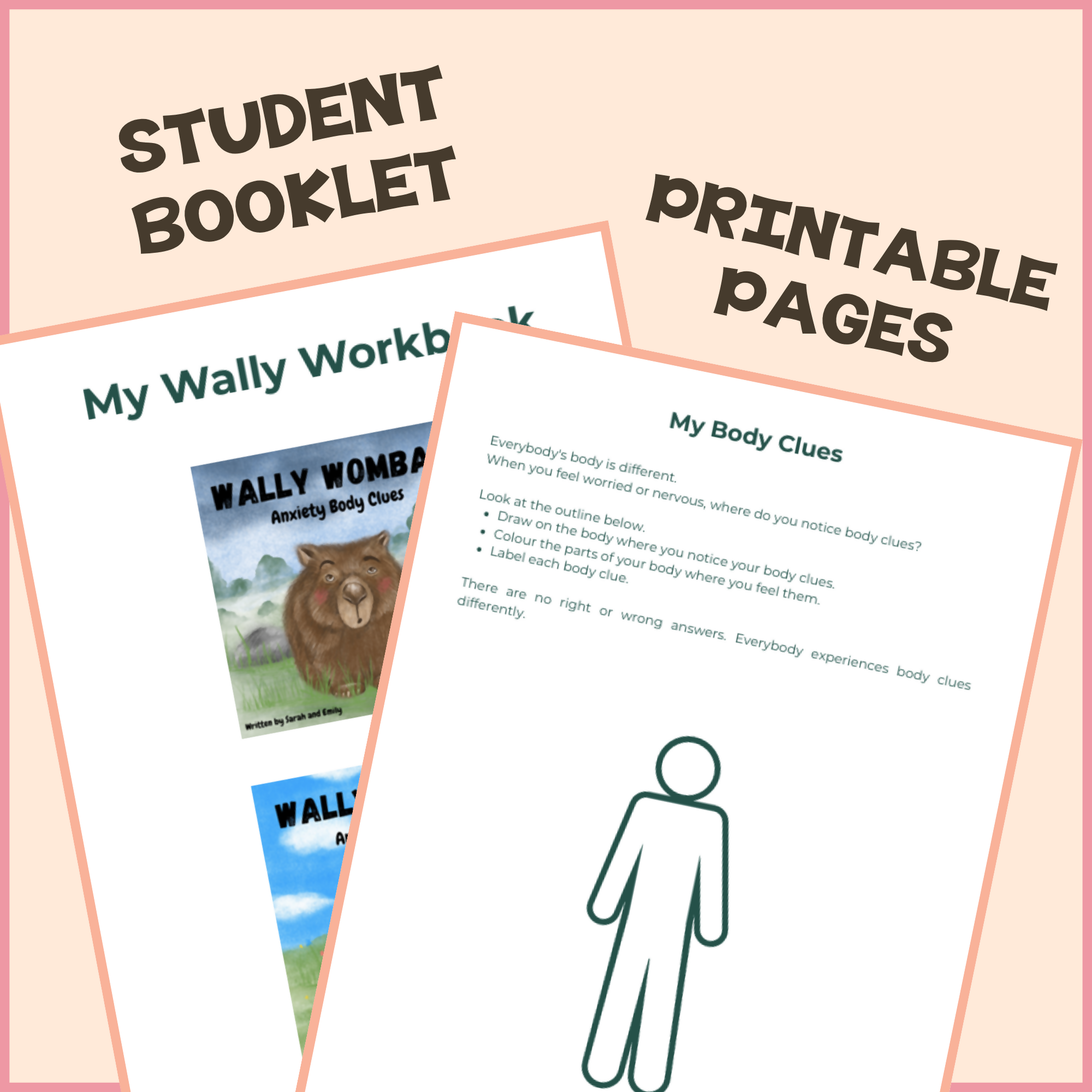 Wally Wombat Self-Regulation Unit for Years 1–3: Two Picture Books, Six Lesson Plans, Student Workbook and 22 Posters