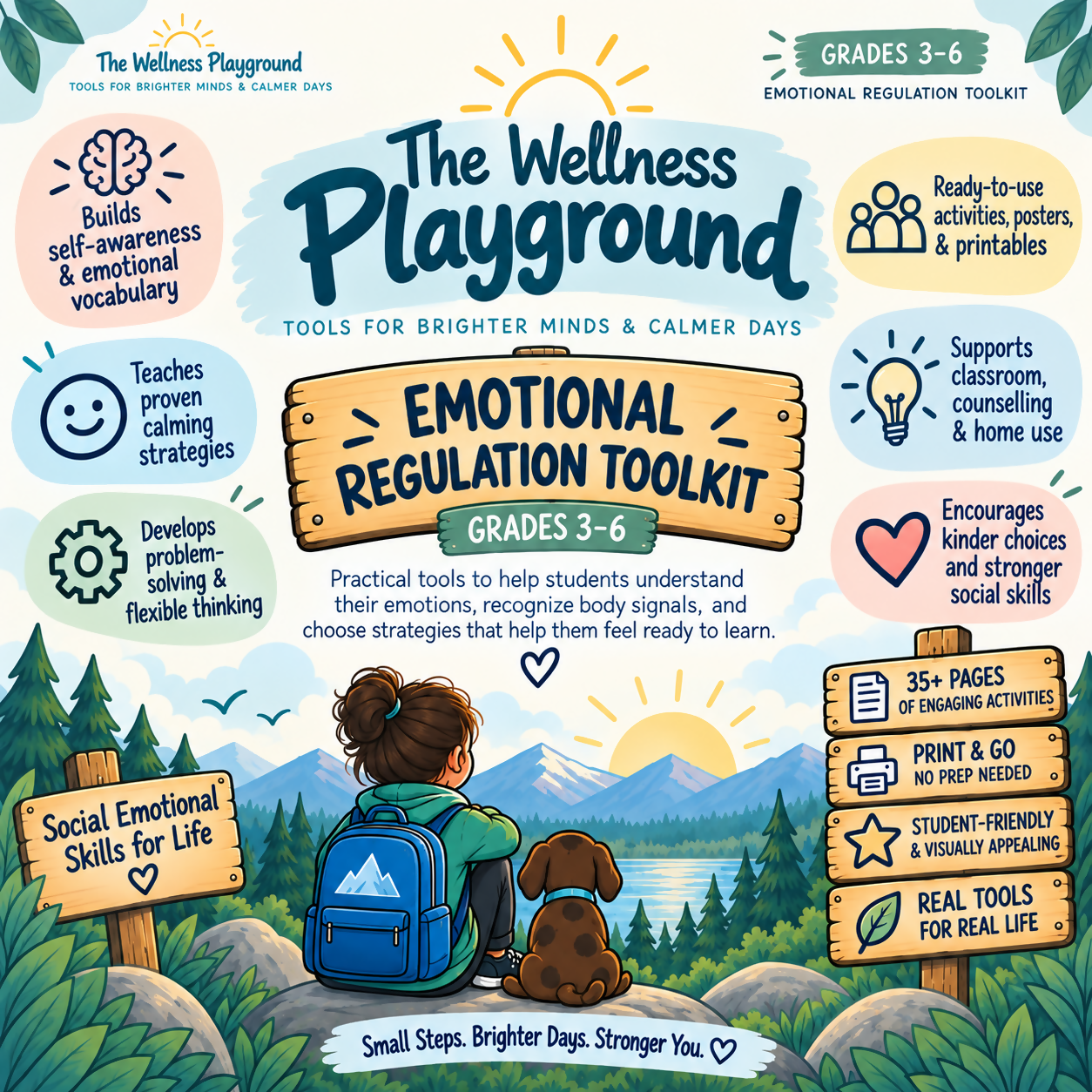 Emotional Regulation Toolkit Grades 3-6 | Coping Skills and Calm Down Strategies