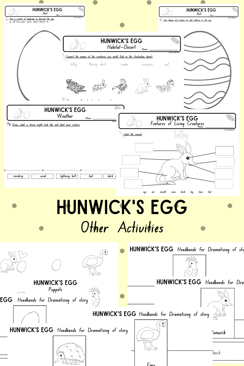 Hunwick's Egg Story Activities