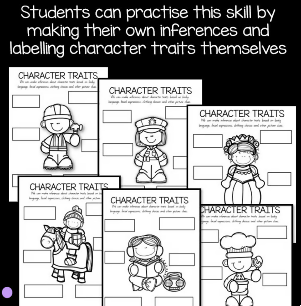 Describing Characters Positive and Negative Traits | Year 2-5 English | Worksheets and Posters | Australian Curriculum