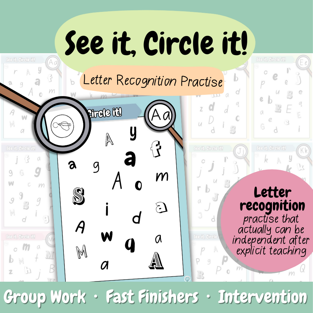 See It, Circle It | Foundation Letter Recognition Activity