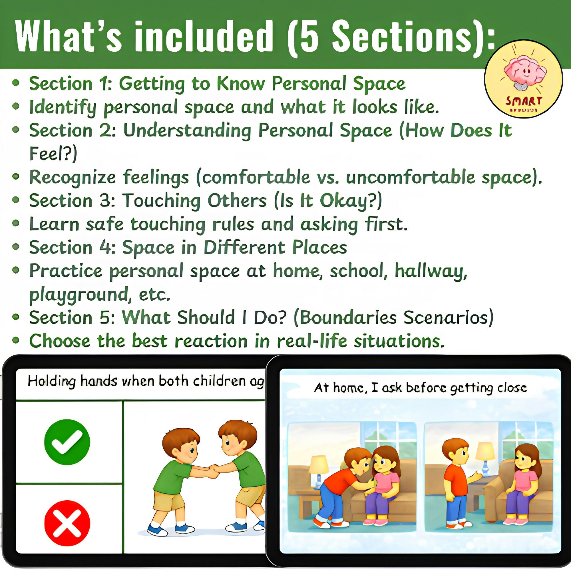 Personal Space & Boundaries Boom Cards | Autism, Special Ed & PreK-1st Grades
