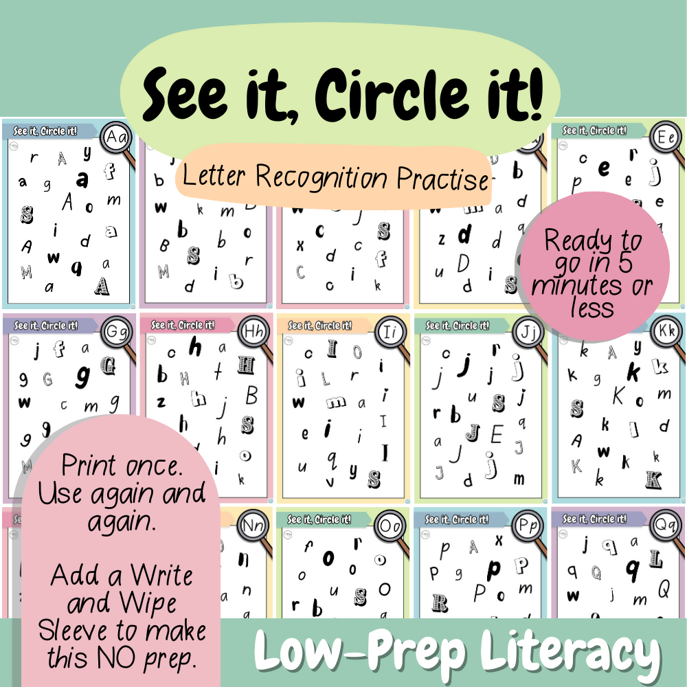 See It, Circle It | Foundation Letter Recognition Activity