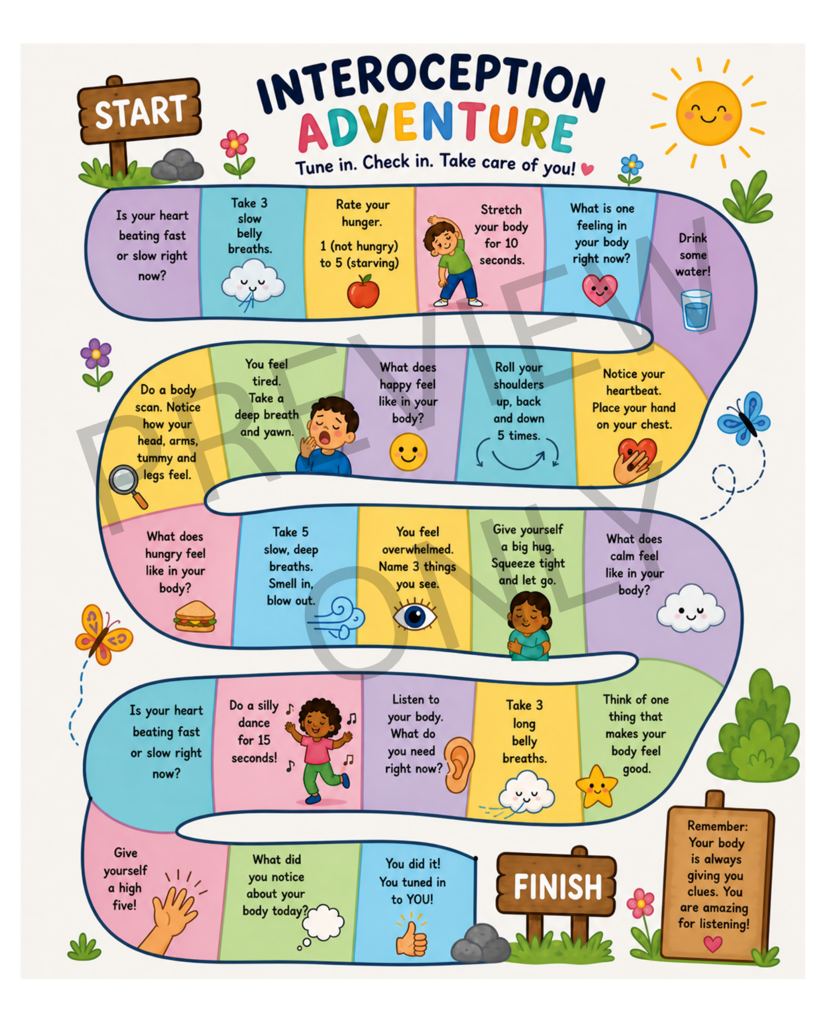 OT Designed - Interoception Adventure Boardgame Digital Download