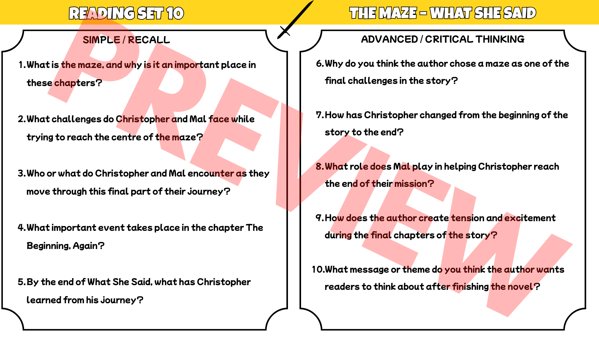 Impossible Creatures Reading Comprehension Questions & Answers | Printable Worksheets PDF | 10 Reading Sets | Grades 3–6
