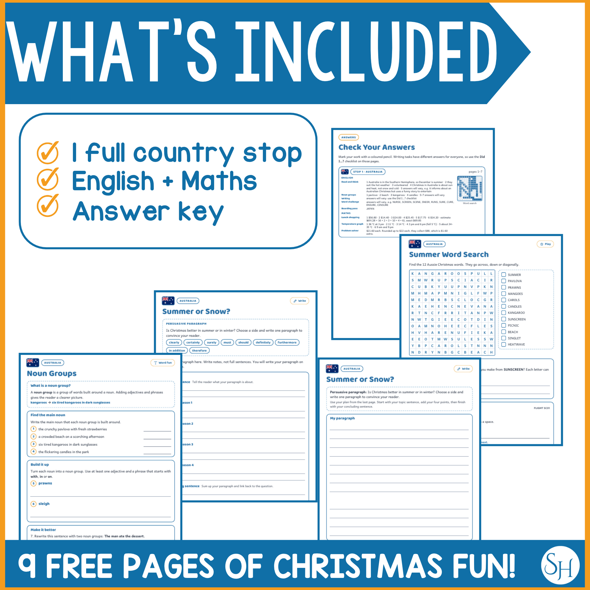 FREE Christmas Around the World Sample | Years 5–6 English and Maths
