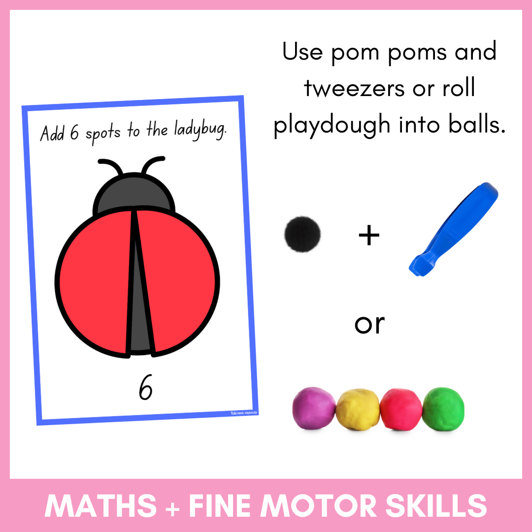 1 to 10 Counting Mats | Fine Motor Skills | Ladybug | Foundation | Kindergarten