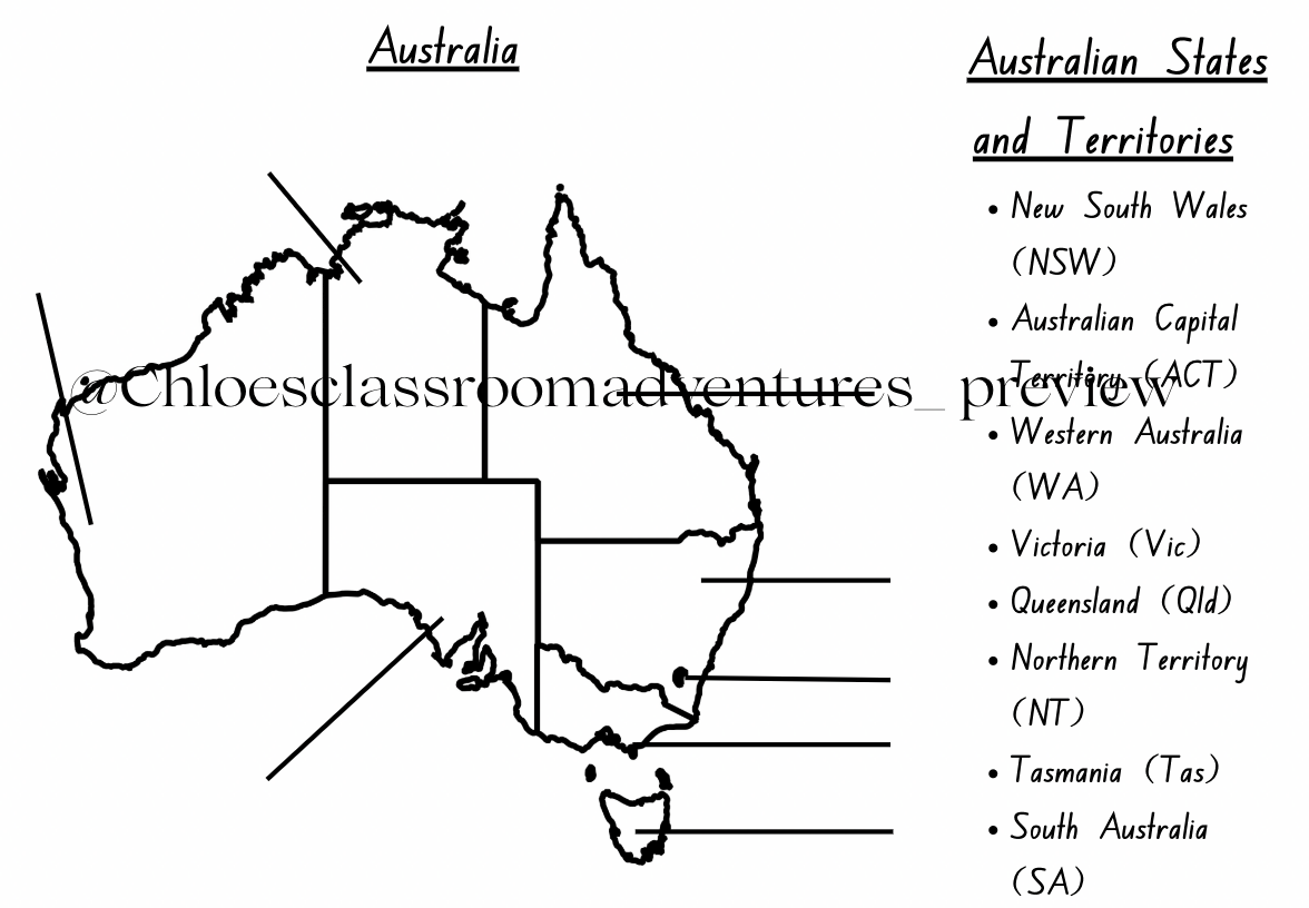 Australia: States, Territories & Capital Cities Map Pack | Australian Map | Australian Geography States, Territories & Capital | Worksheet | Assessment Task