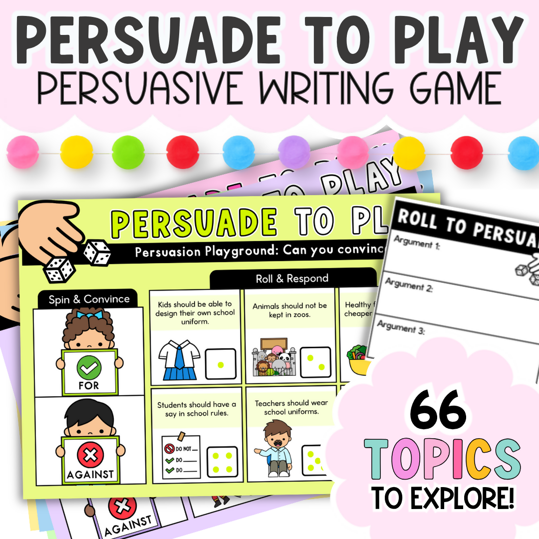 Persuasive Writing Game | Opinion Writing Prompts | Oral Language Activity